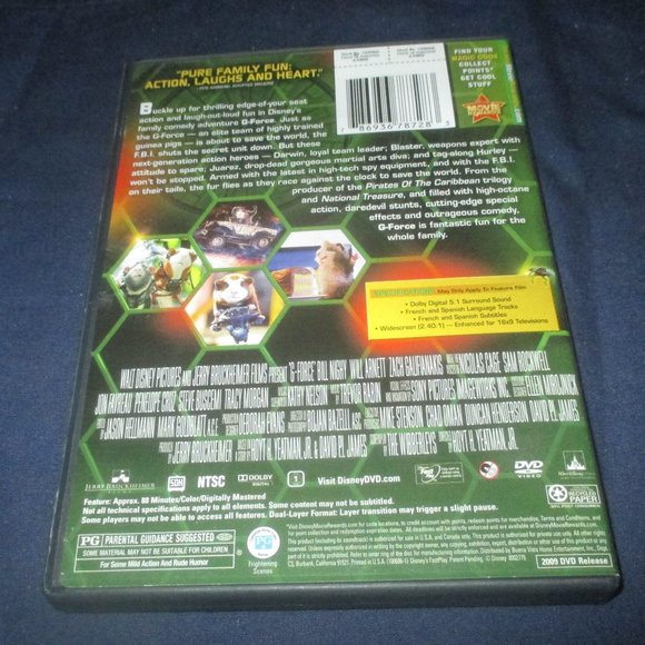 G-Force (DVD, 2009, Canadian) - Picture 3 of 3